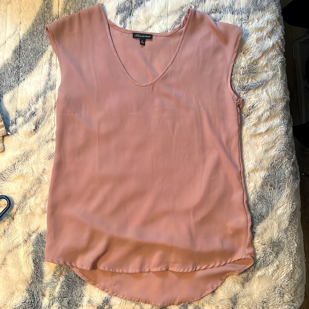 Women’s small sheer mauve tank